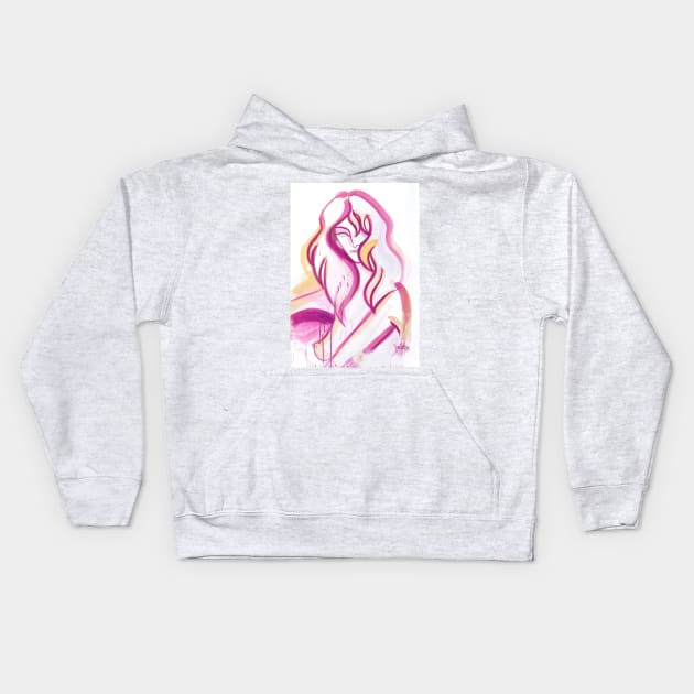 Pink queen Kids Hoodie by scarlettbaily